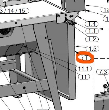 Tischverlängerung –10 abklappbar (1 Stück von 1) 32052  - AVOLA Ersatzteile