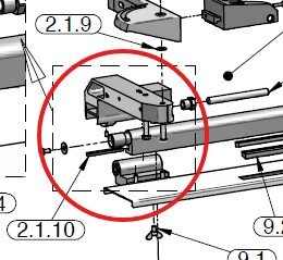 Querschneidvorrichtung komplett ZB/ZBV -10 (1 Stück von 1) 32136  - AVOLA Ersatzteile
