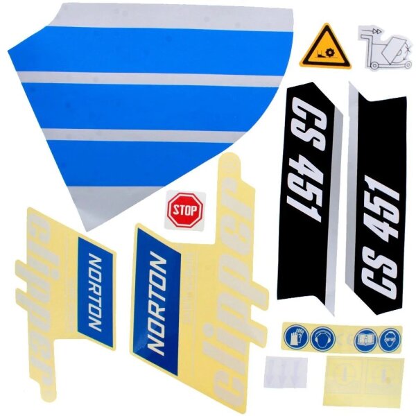 CS451 Petrol Aufkleber kit fur CS451 P13 design 2016 Nr. 510131238 - NORTON CLIPPER Ersatzteile