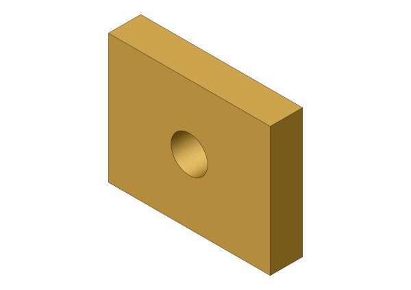 Gewindeplatte, 30 x 24 x 6 mm, mit M8 mittig, S235JRG2C verz. 20190018 - PROBST Ersatzteile