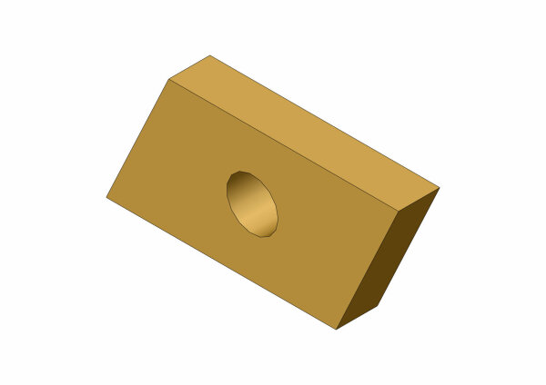 Gewindeplatte M6, 28/15 (20,2 x 13 x 4) Rautenform, St 37-2 verzinkt 20190014 - PROBST Ersatzteile