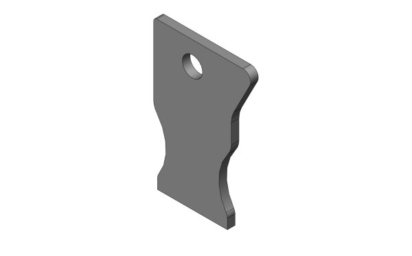 Lamelle für HVZ 5 x 50 x 95 ohne Fase mit Dm 13 Bohrung aus Hardox 500 34010099 - PROBST Ersatzteile