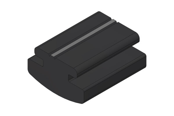 Profil-Gummi-Leiste PGL3/R62 60 mm lang, schwarz, 2Kerben 36370022 - PROBST Ersatzteile