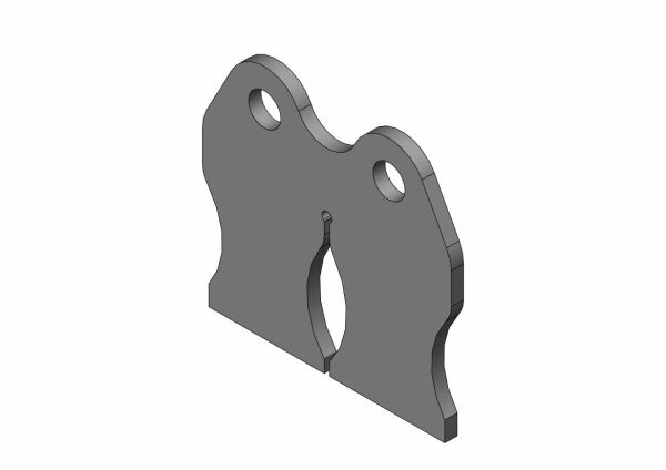 Lamelle für HVZ, geschlitzt, 5 x 95 x 100, ohne Fase, mit 2 x Dm 13 Bohrung aus Hardox 500 34010097 - PROBST Ersatzteile