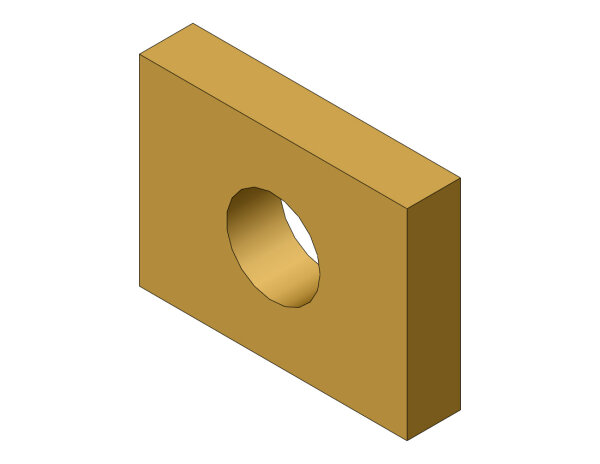 Gewindeplatte, 40 x 30 x 8 mm, mittig, Gew. M16, verz. 20190004 - PROBST Ersatzteile
