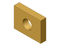 Gewindeplatte, 40 x 30 x 8 mm, mittig, Gew. M16, verz....