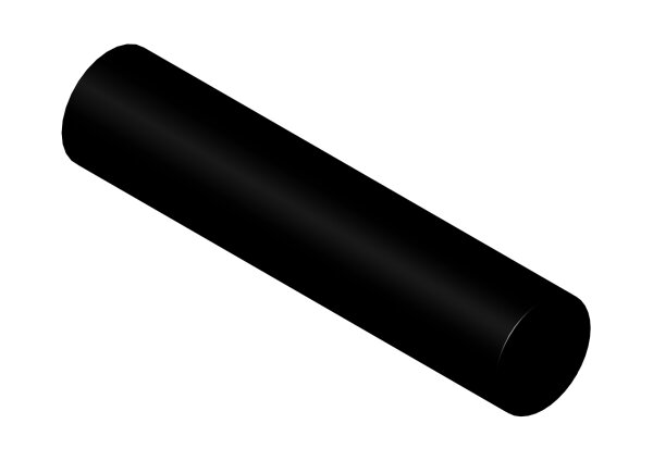 PROBST Ersatzteile PVC-Handgriff Ø 31 mm - 155 mm lang einseitig offen, ca. 60 Shore raue Oberfläche, schwarz 21600061