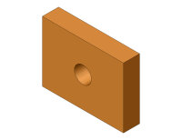 Gewindeplatte, 40 x 30 x 8 mm, mittig, Gew. M10, verzinkt...