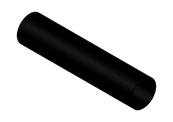 PVC-Handgriff Ø 31 mm - 150 mm lang beidseitig offen, ca. 60 Shore raue Oberfläche, schwarz 21600060 - PROBST Ersatzteile