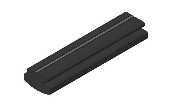 Profil-Gummi-Leiste PGL3/R62 200 mm lang, schwarz, 2Kerben 36370023 - PROBST Ersatzteile