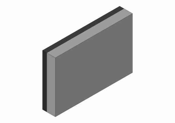 GMT Gummischiene grau 60 x 15 x 90 mm mit 2 Gew. M6 36330309 - PROBST Ersatzteile