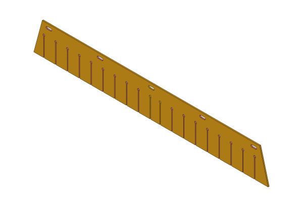 Spritzlappen aus Vulkolan, 3 x 80 x 595, für Kasten (hinten) an Easy Clean 36600012 - PROBST Ersatzteile