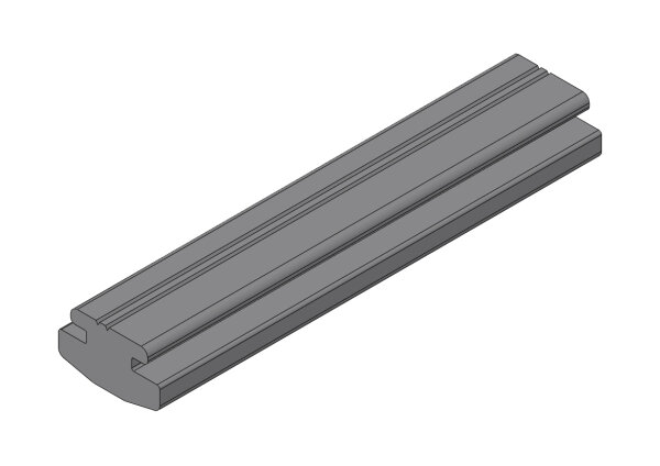 Profil-Gummi-Leiste PGL3/R55 235 mm lang, GRAU, 2 Kerben 36370051 - PROBST Ersatzteile