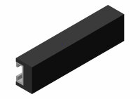 GMT Gummischiene 50 x 35 x 200 mm schwarz, mit einvulk....