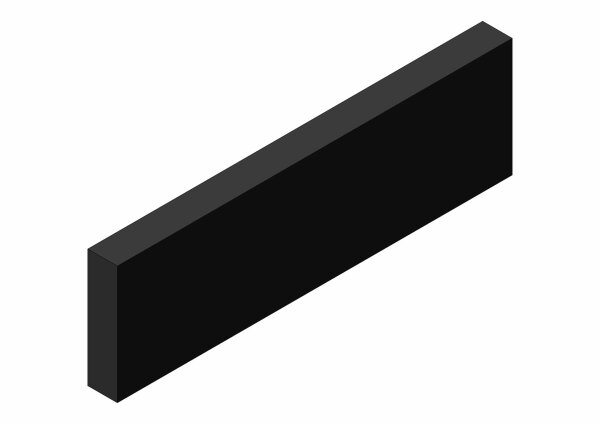 GMT Gummischiene, 60 x 15 x 200 mm, mit 2 Gew. M8 36330040 - PROBST Ersatzteile