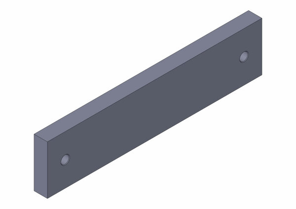 Auflage PE hell zu WEZ2/WEZ6 15x55x240 gebohrt für 2xM8 Senkschraube Lochabst. 200 36410154 - PROBST Ersatzteile