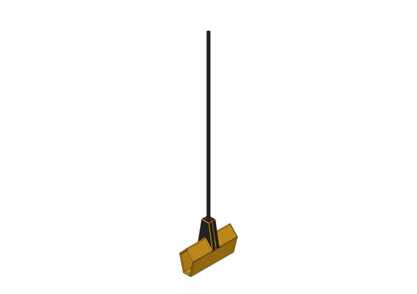 Startergriff mit 4 mm Nylonseil L=750 mm beide Enden heiß versiegelt, im Handgriff geknotet 21600025 - PROBST Ersatzteile