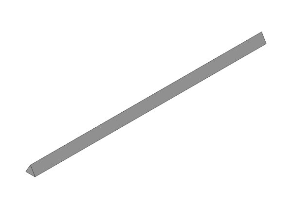 Dreikantmesser Länge 430 mm C45 (durchgehärtet) 33000030 - PROBST Ersatzteile