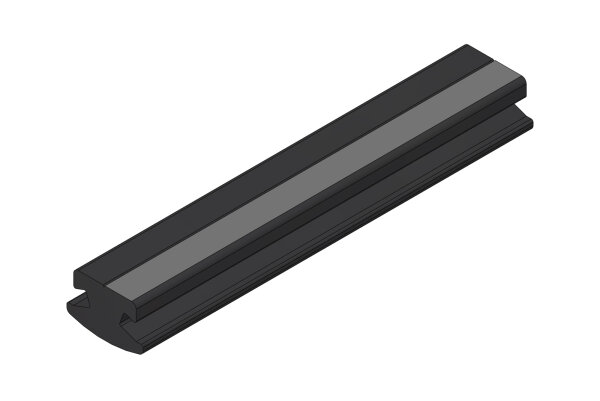 Profil-Gummi-Leiste PGL2/R62, 420 mm lang, schwarz, 1 Kerbe 36370031 - PROBST Ersatzteile