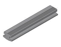 Profil-Gummi-Leiste PGL2/R55 420 mm lang, grau, 1 Kerbe...