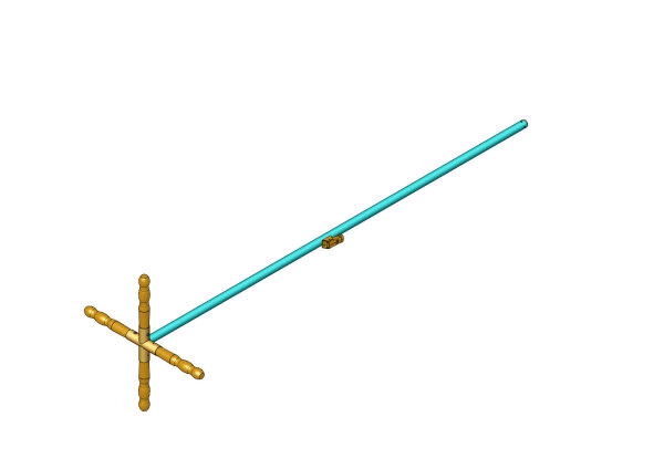 Stiel kompl. mit Holzgriff für EP ab 230 33750047 - PROBST Ersatzteile