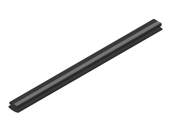 PROBST Ersatzteile Profil-Gummi-Leiste PGL2/R62  1200 mm lang, schwarz, 1 Kerbe 36370018