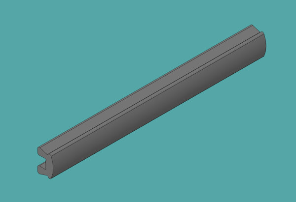 Profil-Gummi-Leiste, 720 mm lang (GRAU) 36370014 - PROBST Ersatzteile