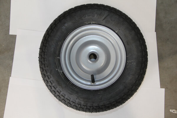 Vollgummi-Rad klein, komplett mit Felge und Hülse, für PW III, 3.50-8 Sonder 21850021 - PROBST Ersatzteile