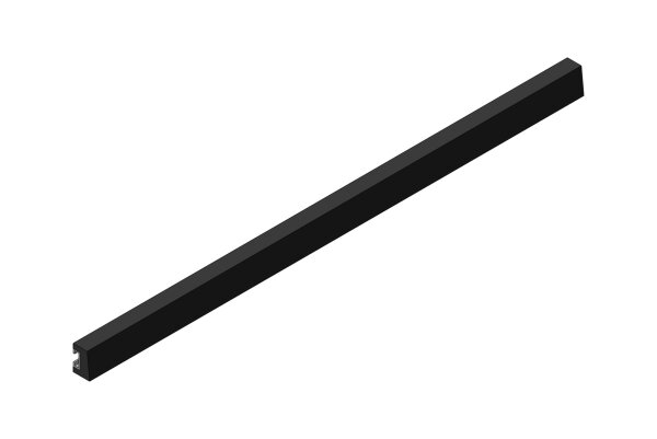 GMT Gummischiene, 60 x 40/34 x 1200 mm, schwarz, Sh 68 mit einvulk. C-Profil 36751200 - PROBST Ersatzteile