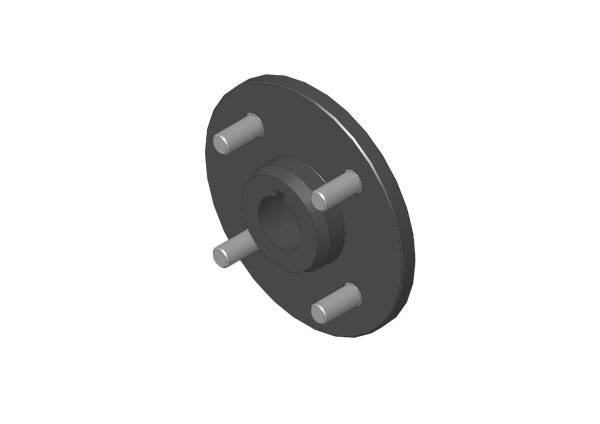 Radnabe vormontiert, mit Radbolzen M12x1,5 / 35 lang (ohne Kugelbundmuttern) 41500500 - PROBST Ersatzteile