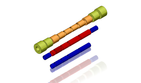 Adaptersatz für UBA 1200 zur Aufnahme am Baggerarm (Bohrung Ø30 - Ø70 und Distanz hülsen von 100-400 mm Breite) 41400683 - PROBST Ersatzteile